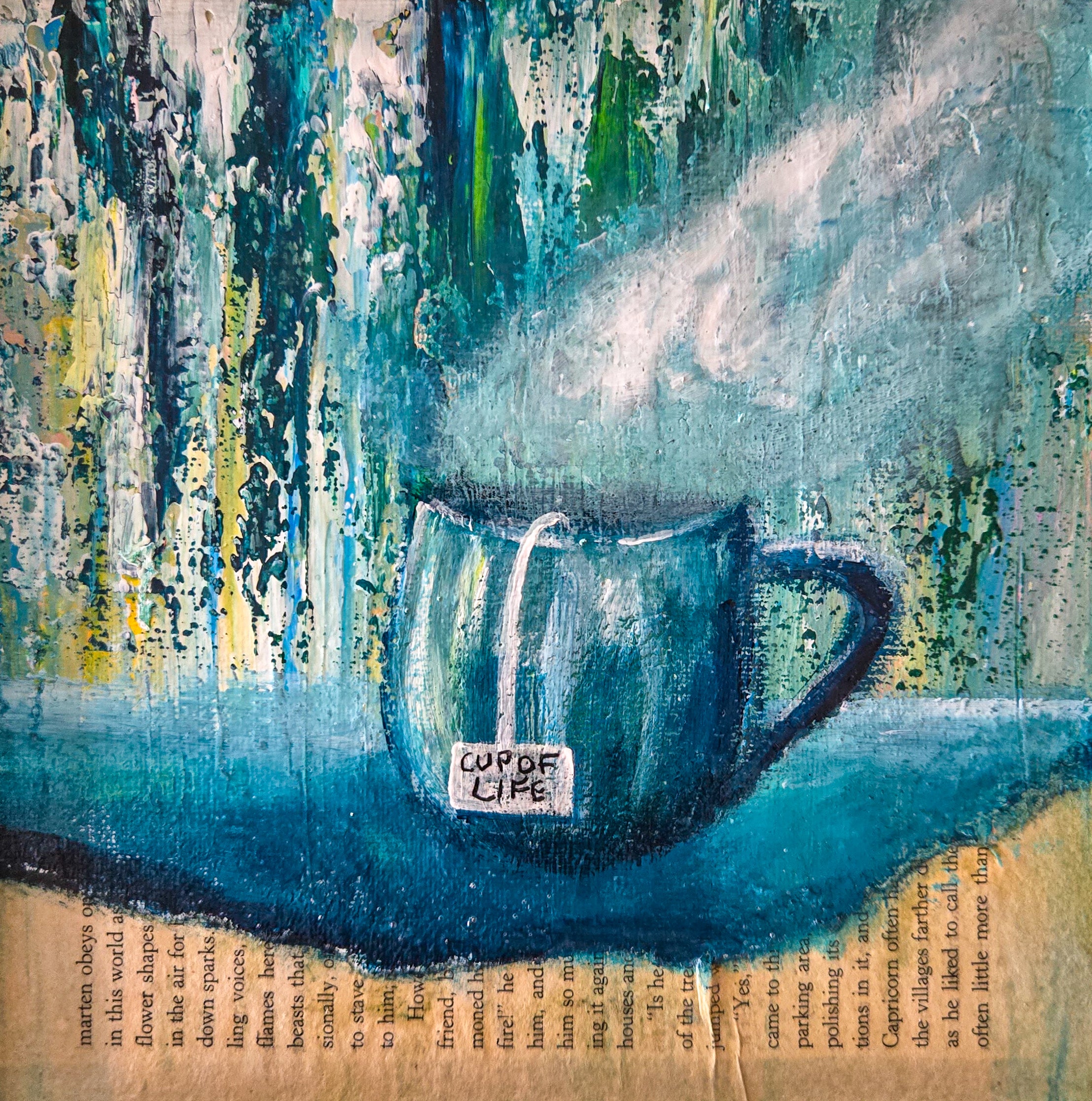 Original Painting - "Cup of Life Series" 8 x 8 2 versions