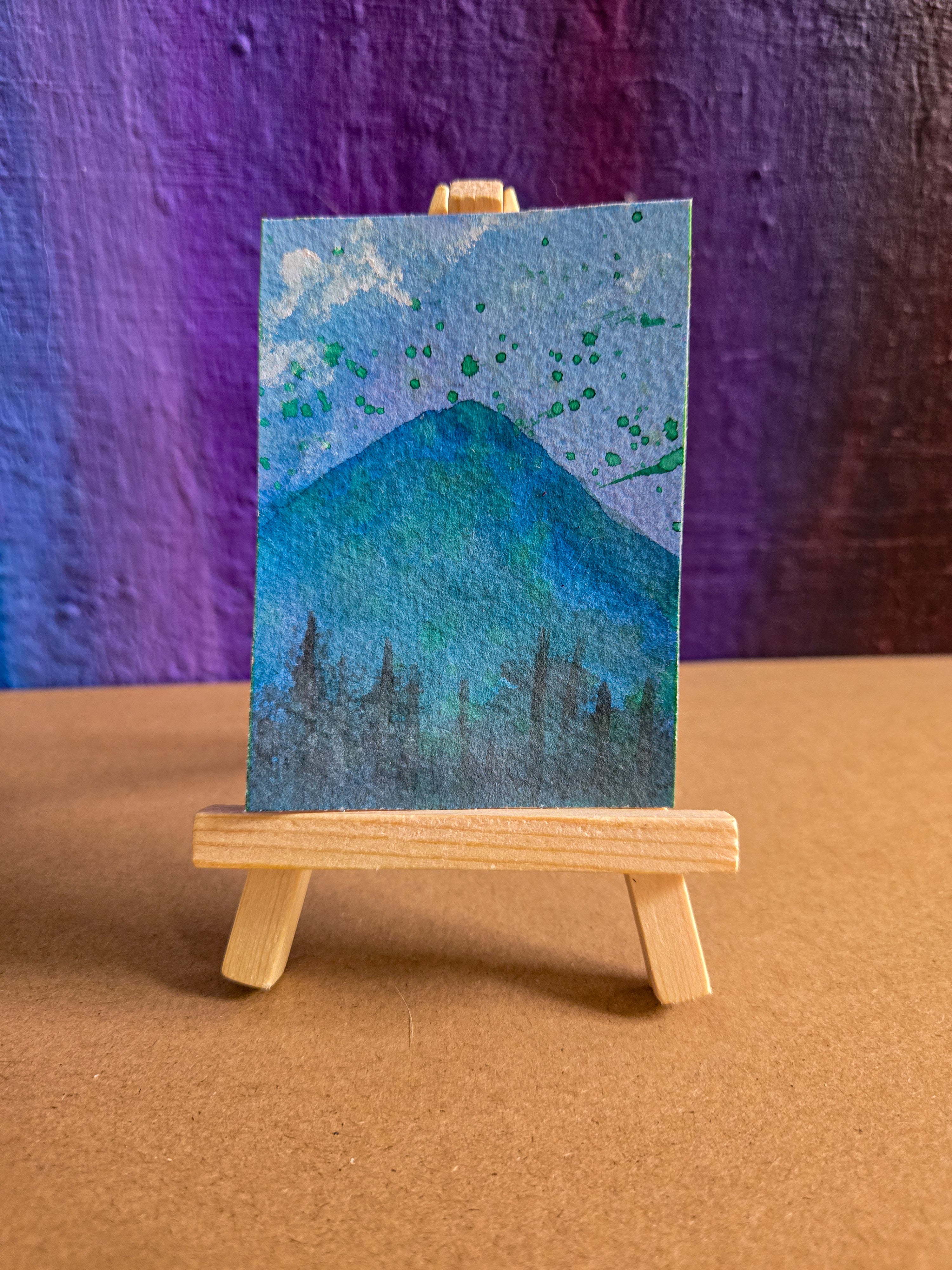 ACEO Trading Cards - Overcast Mountains