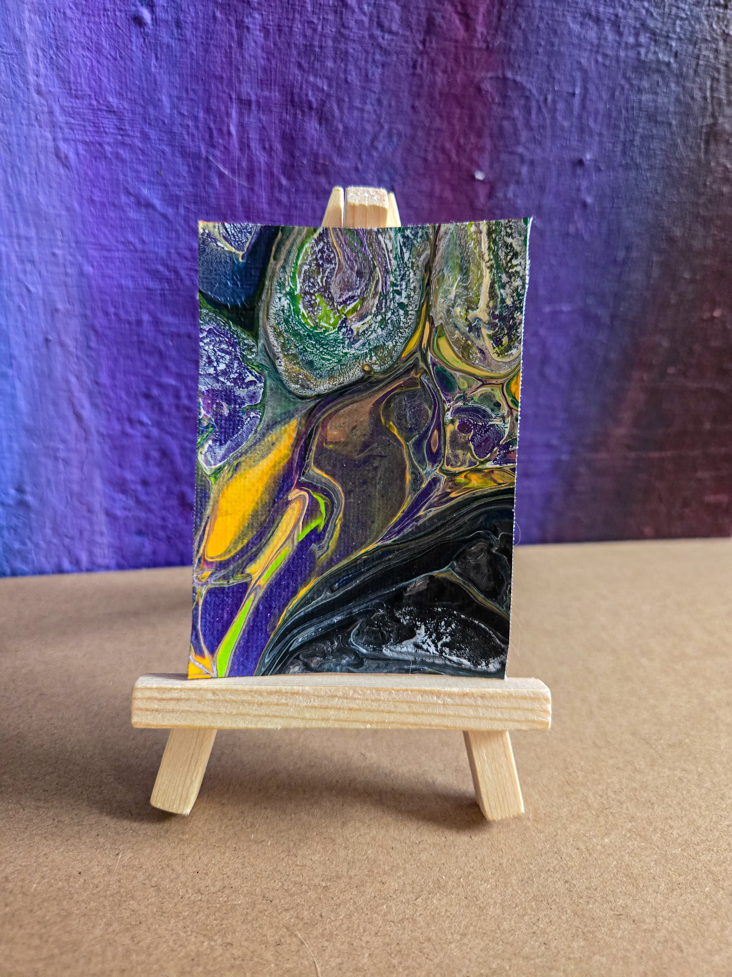 ACEO Trading Cards - Acrylic Pours