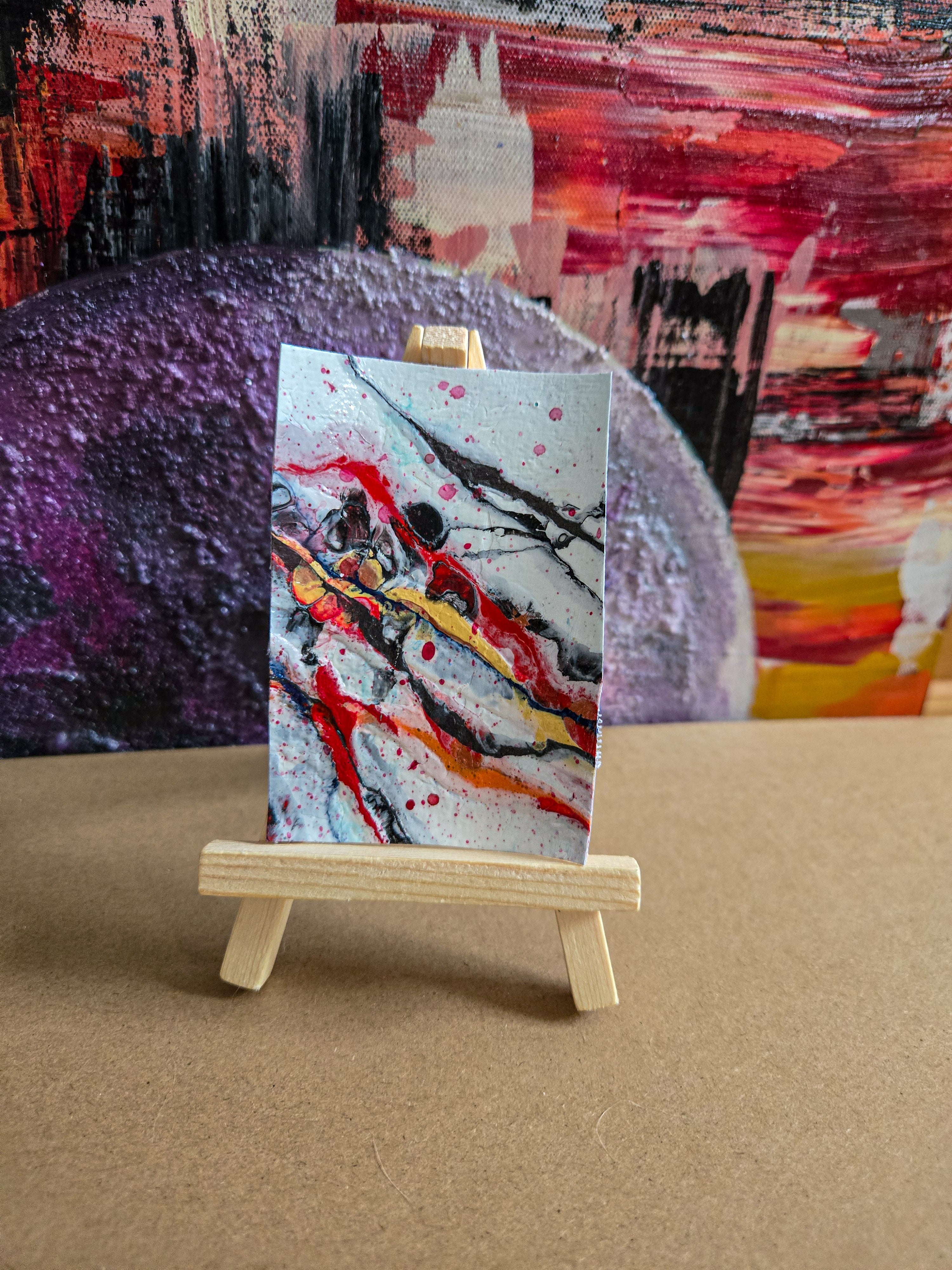 ACEO Trading Cards - Acrylic Pours