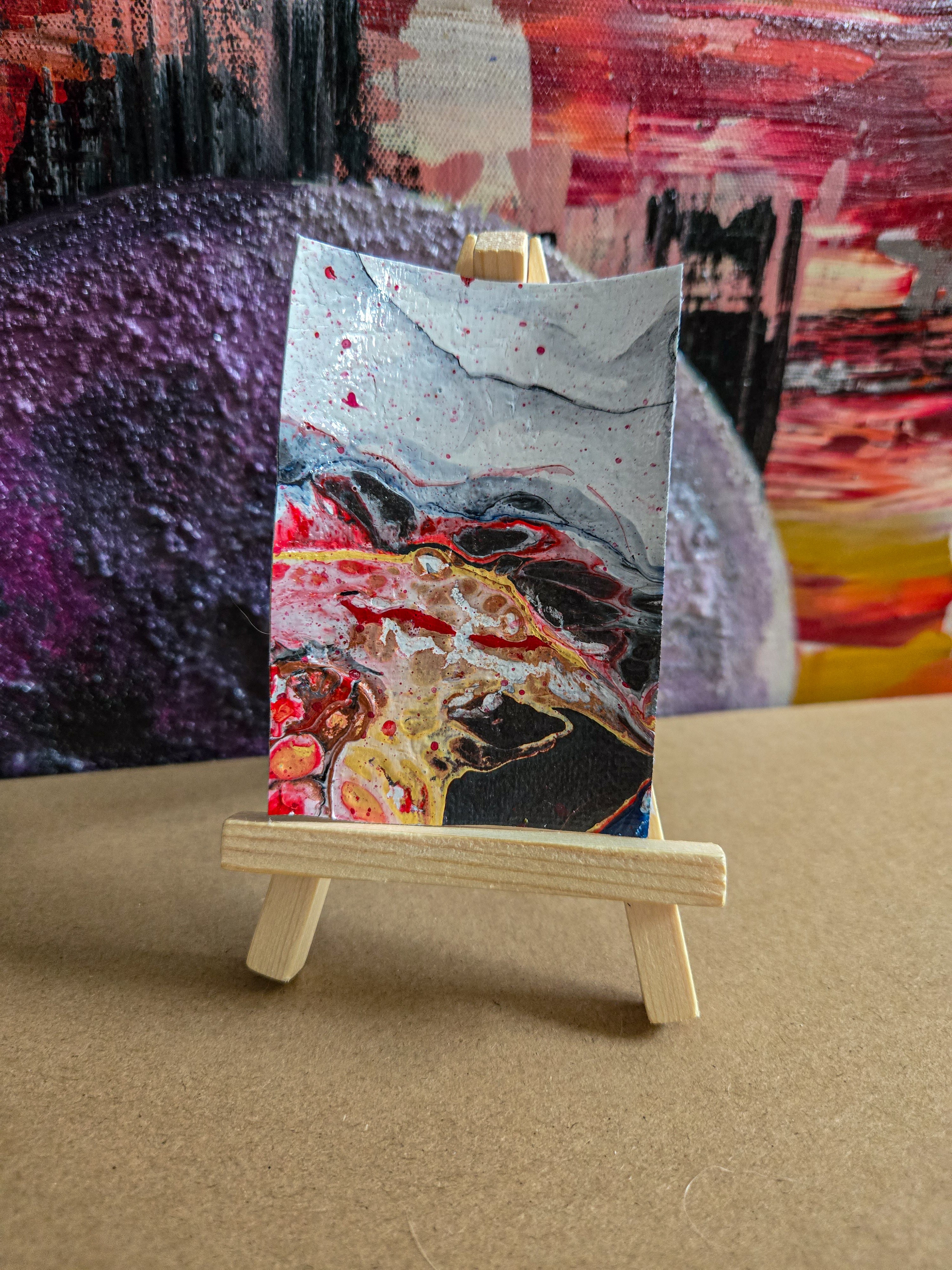 ACEO Trading Cards - Acrylic Pours