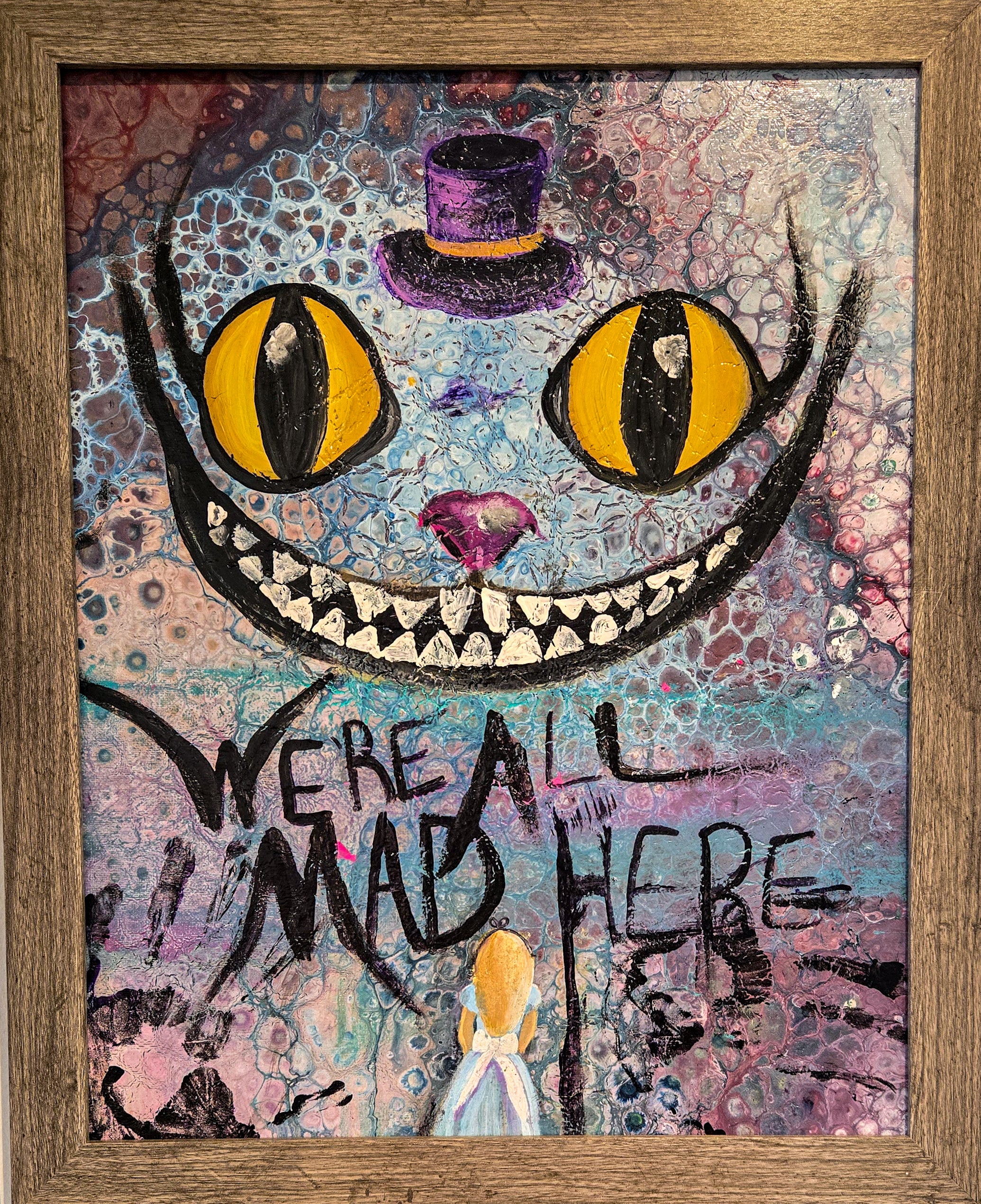 We're all Mad here 16 x 20 original painting