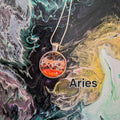 Acrylic Pour Necklaces Horoscope collection