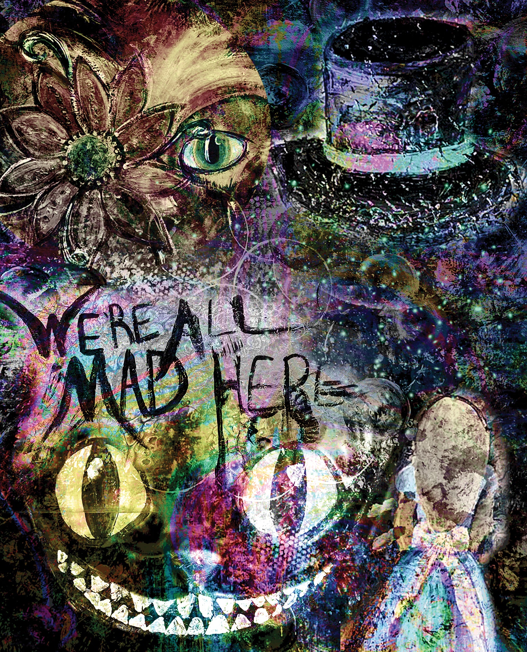We're all mad here prints 5 x 7
