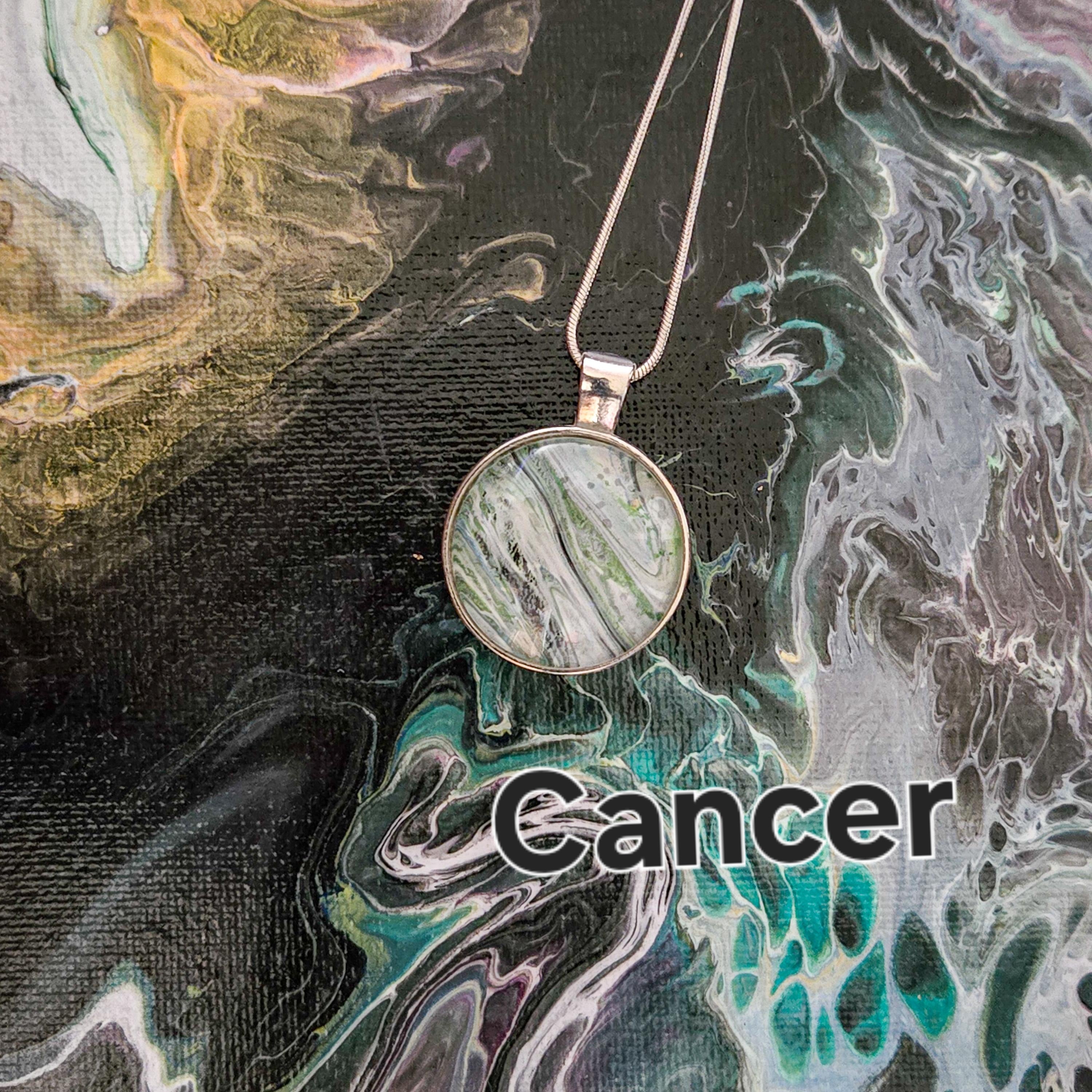 Acrylic Pour Necklaces Horoscope collection