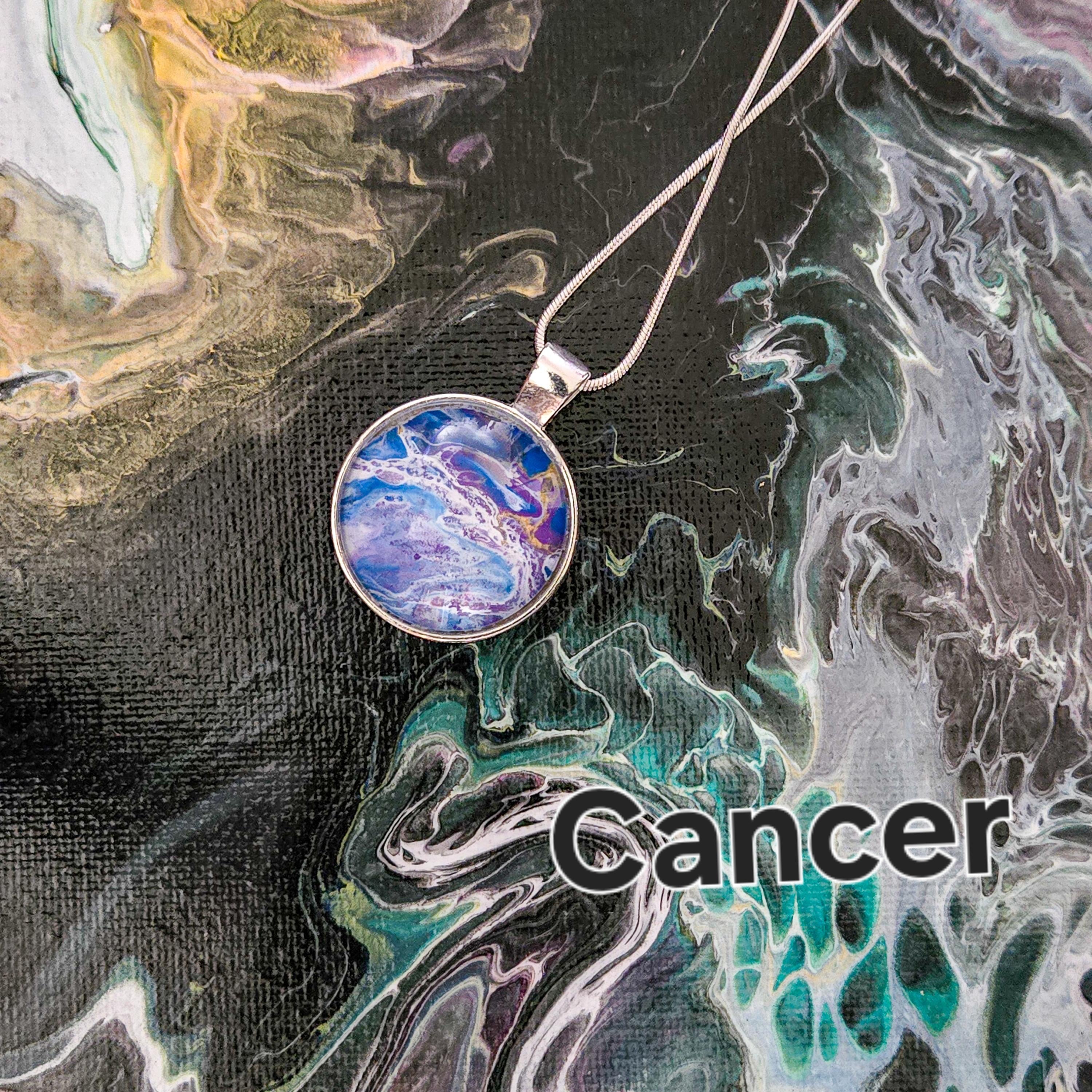 Acrylic Pour Necklaces Horoscope collection