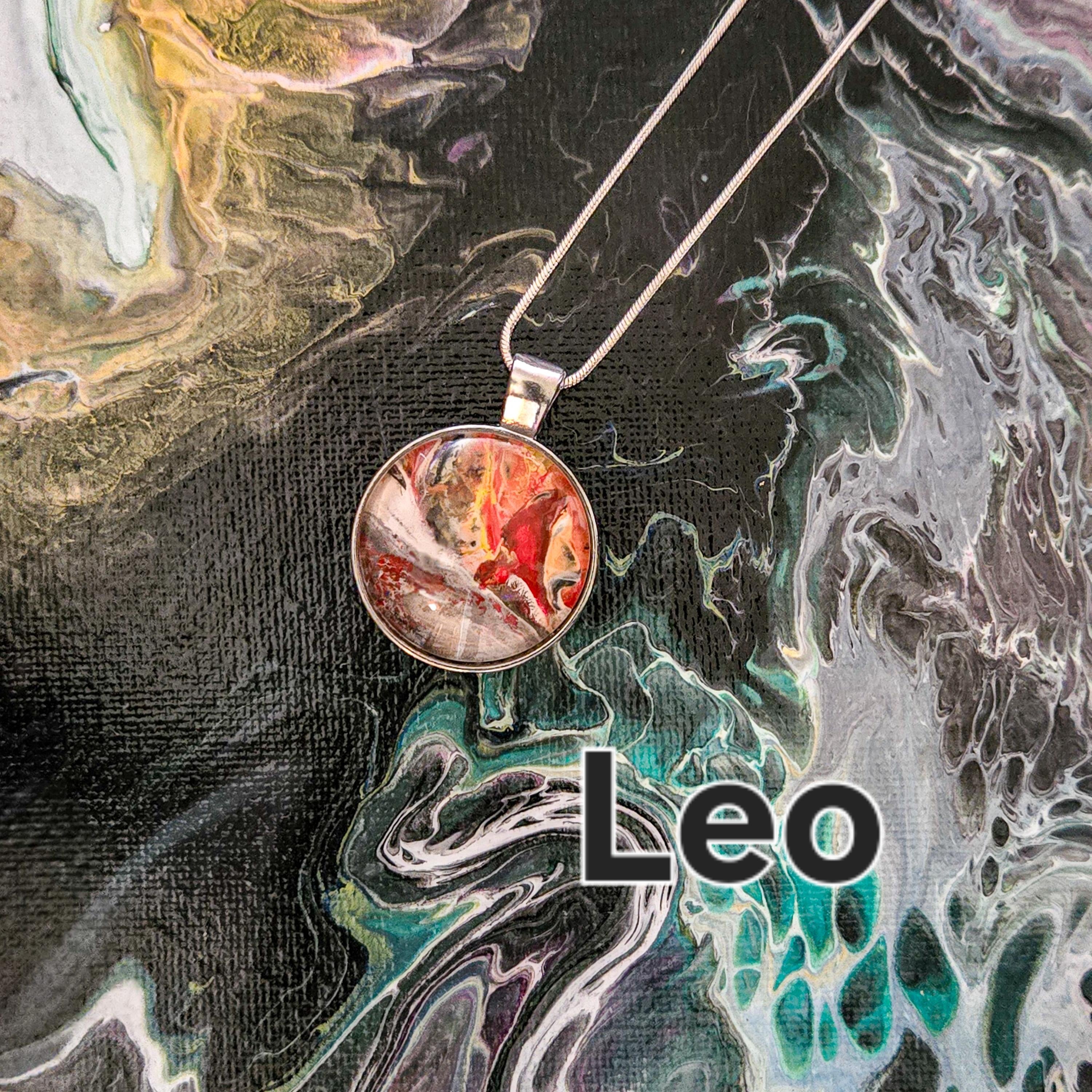 Acrylic Pour Necklaces Horoscope collection