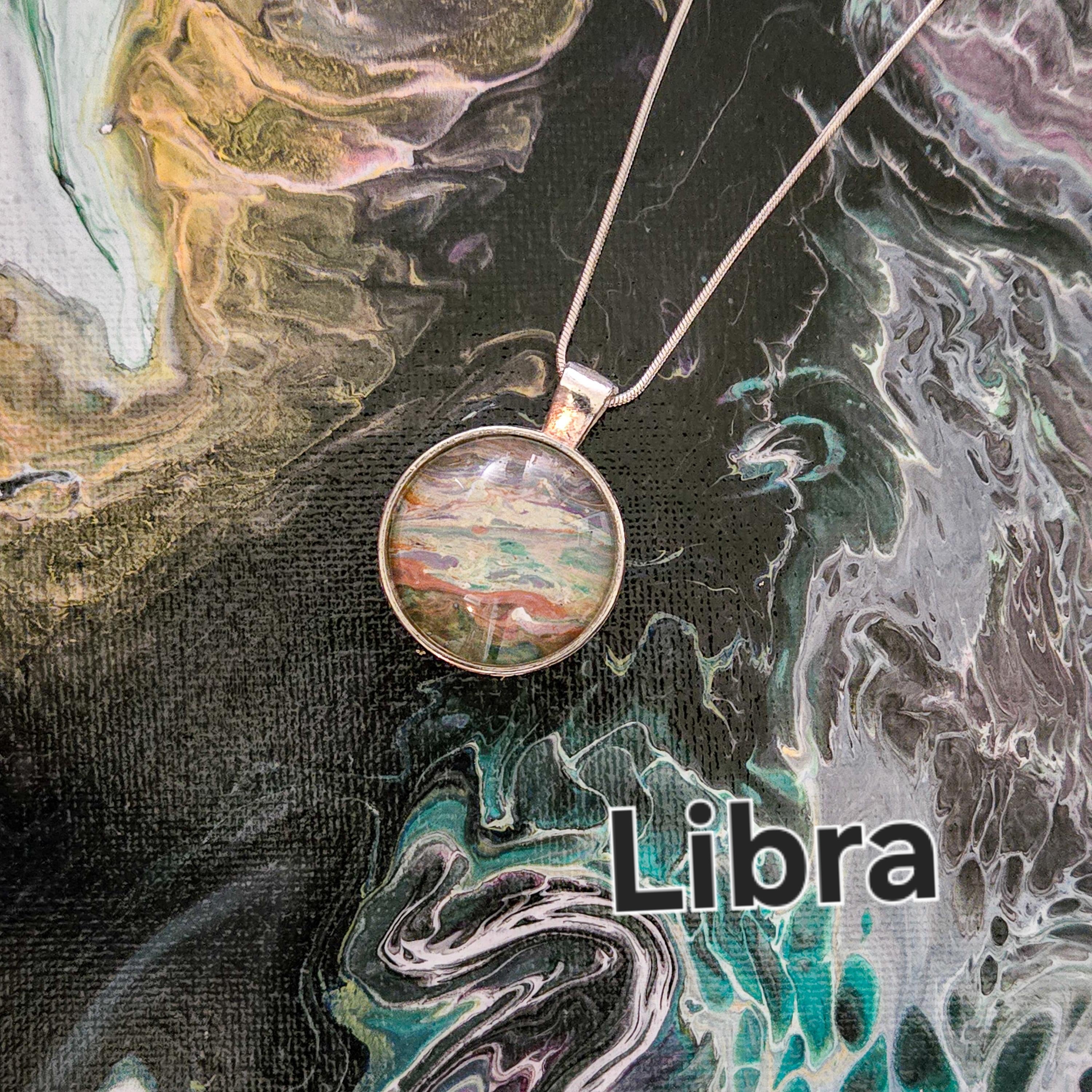 Acrylic Pour Necklaces Horoscope collection