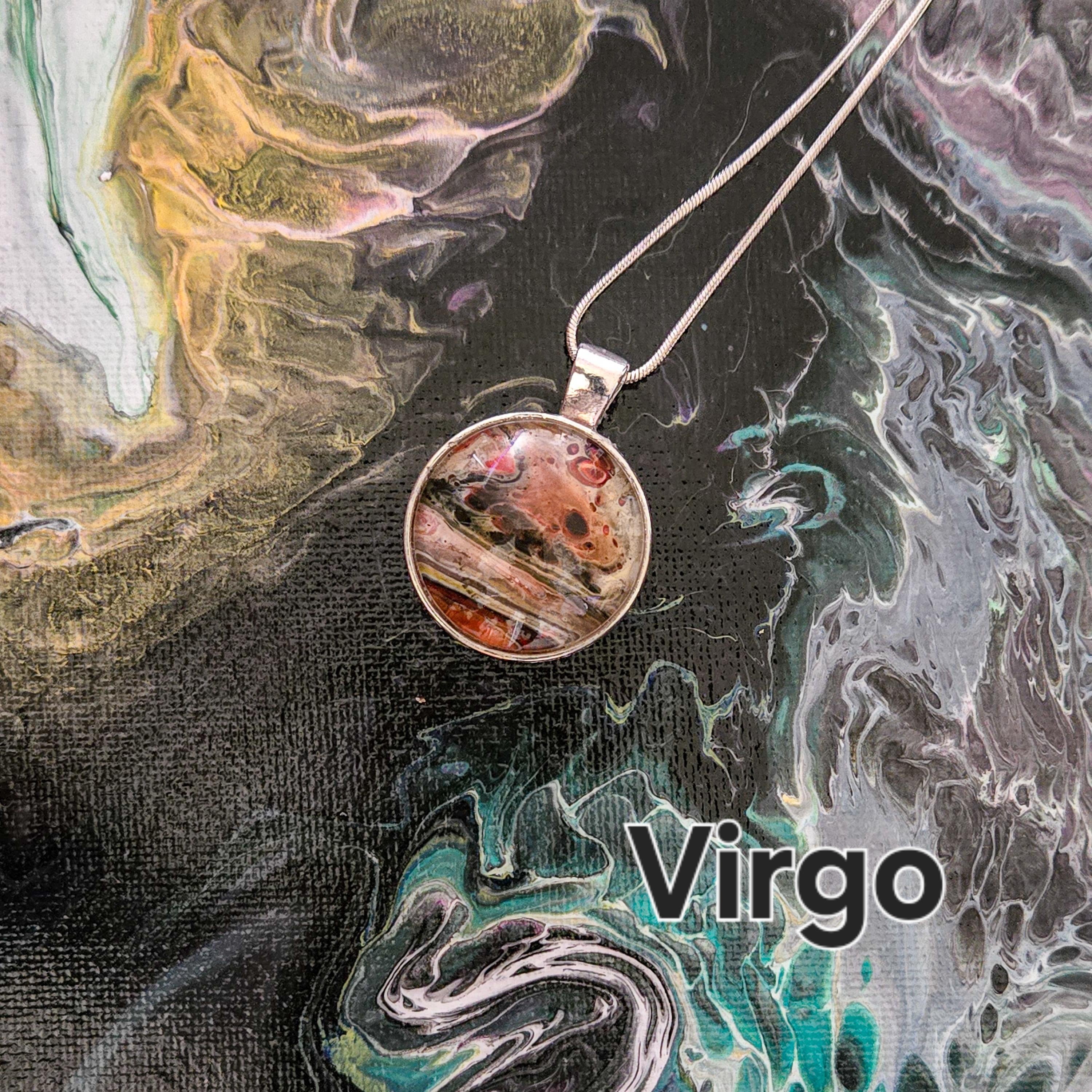 Acrylic Pour Necklaces Horoscope collection
