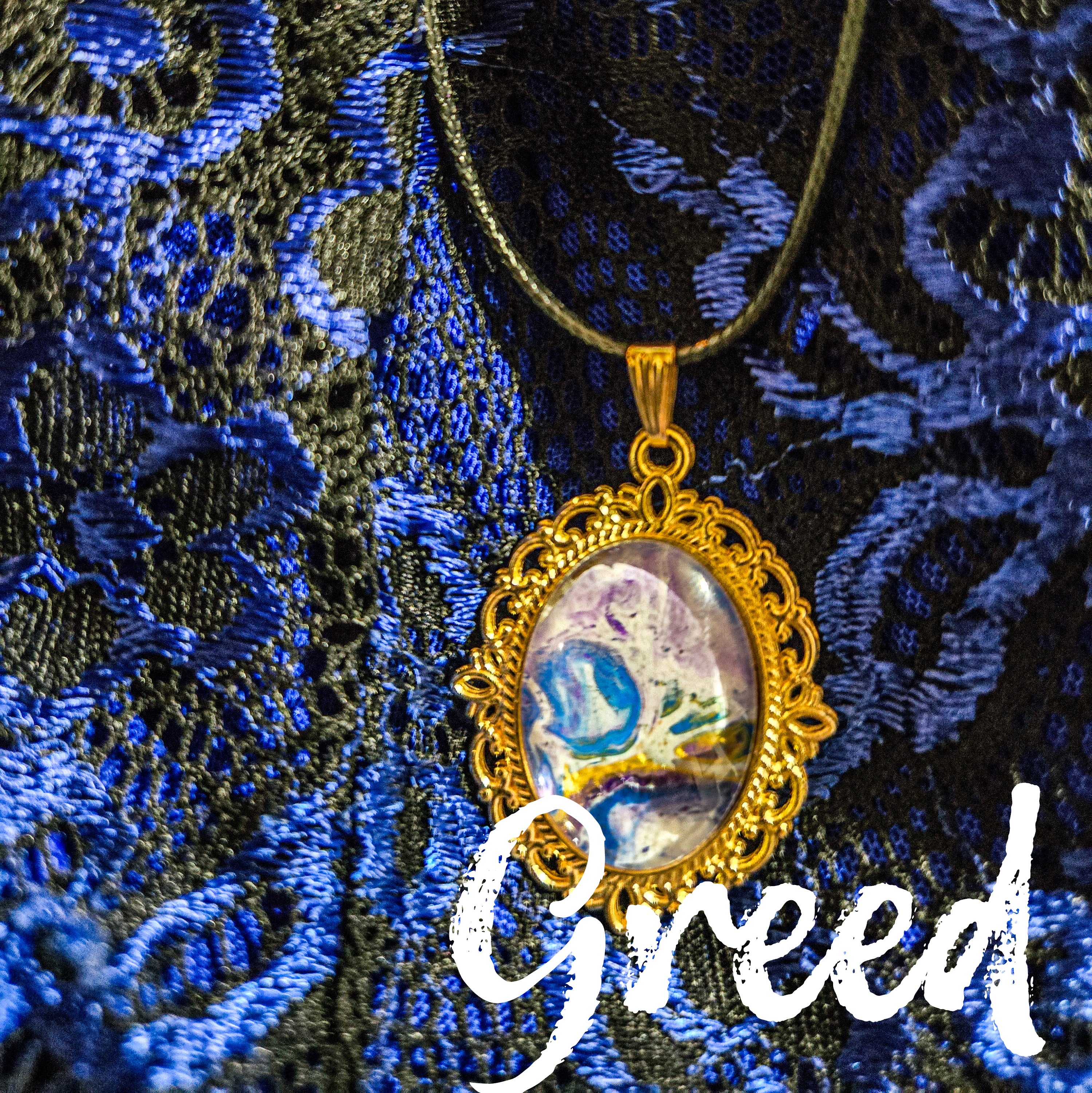 7 Deadly Sin Acrylic Pour Necklaces