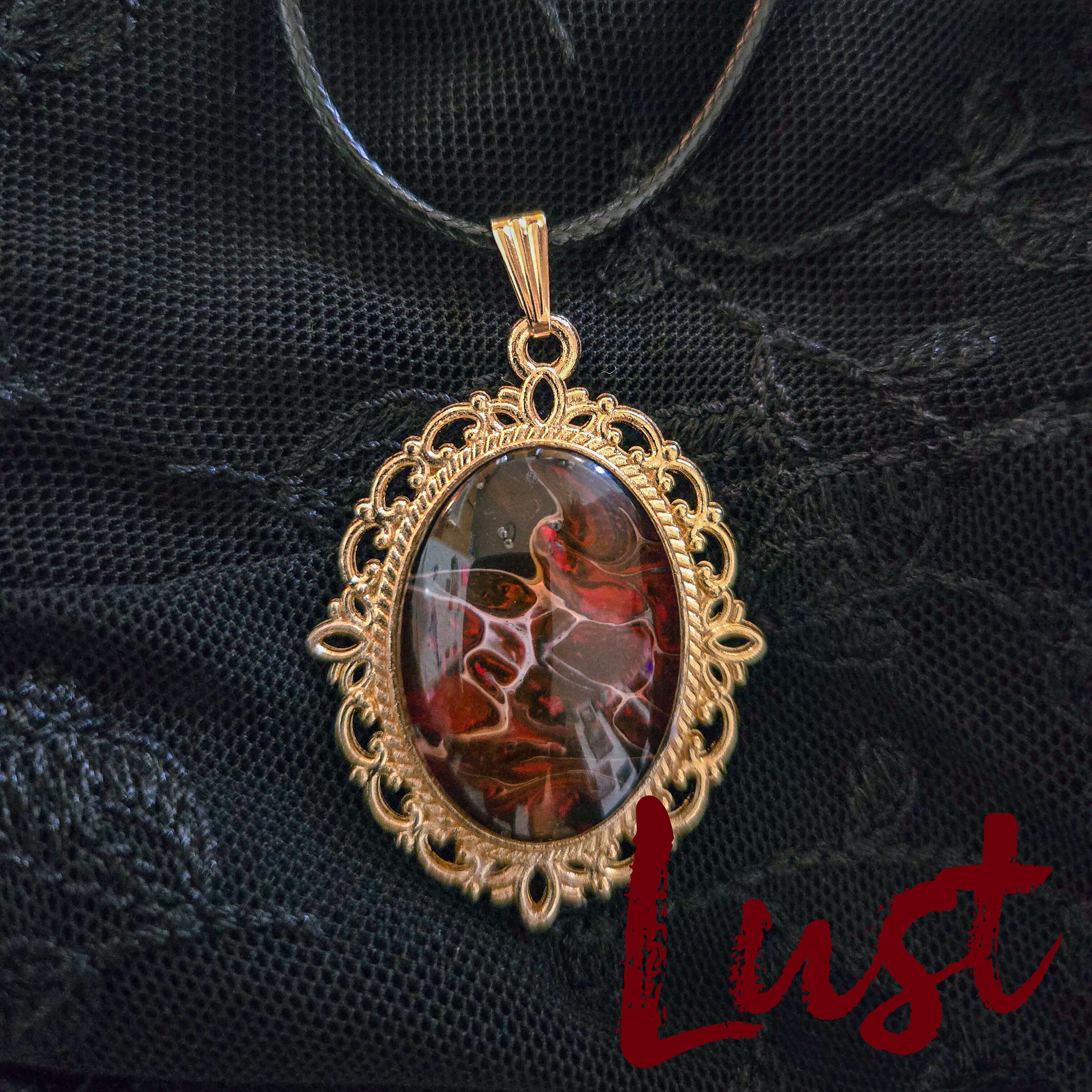 7 Deadly Sin Acrylic Pour Necklaces