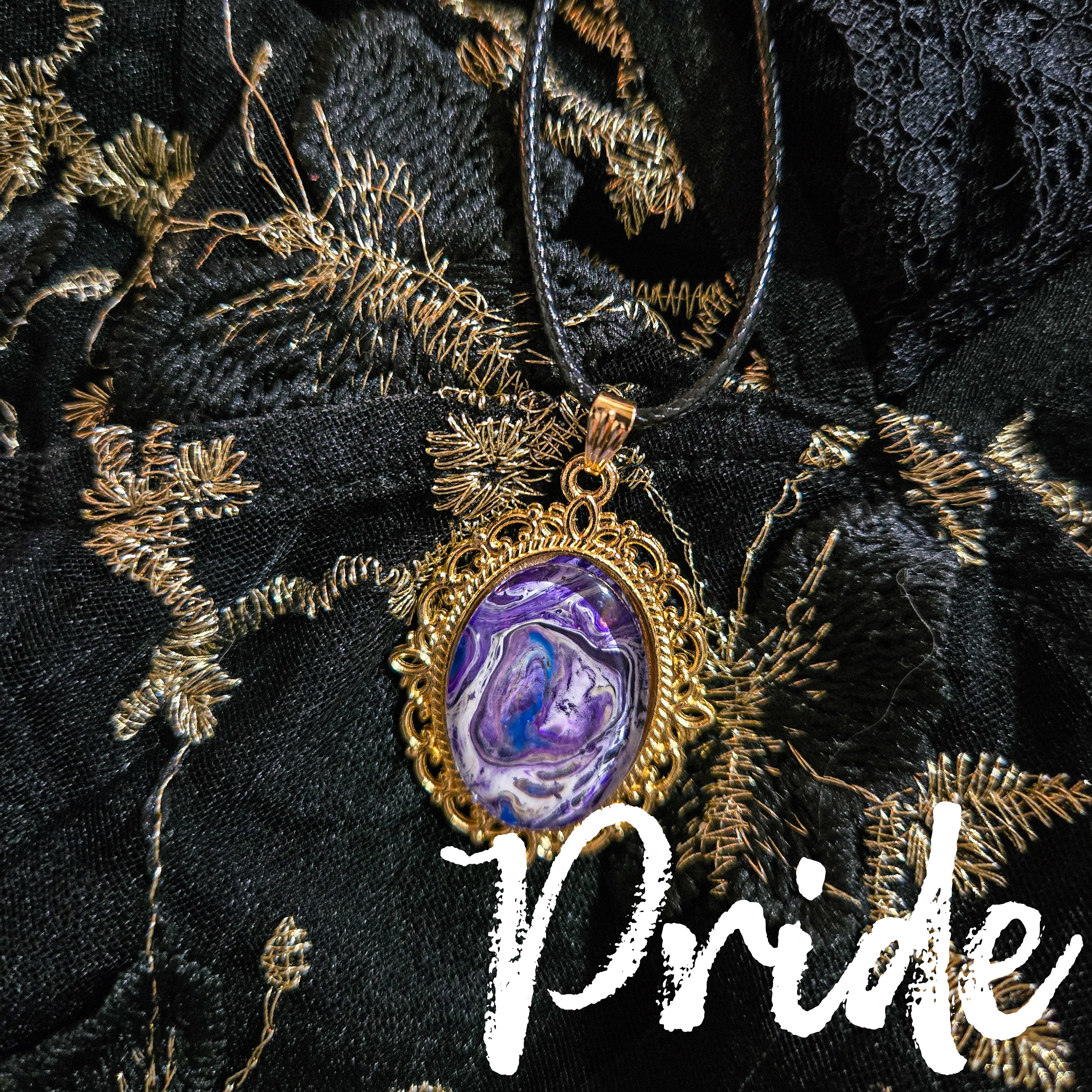 7 Deadly Sin Acrylic Pour Necklaces