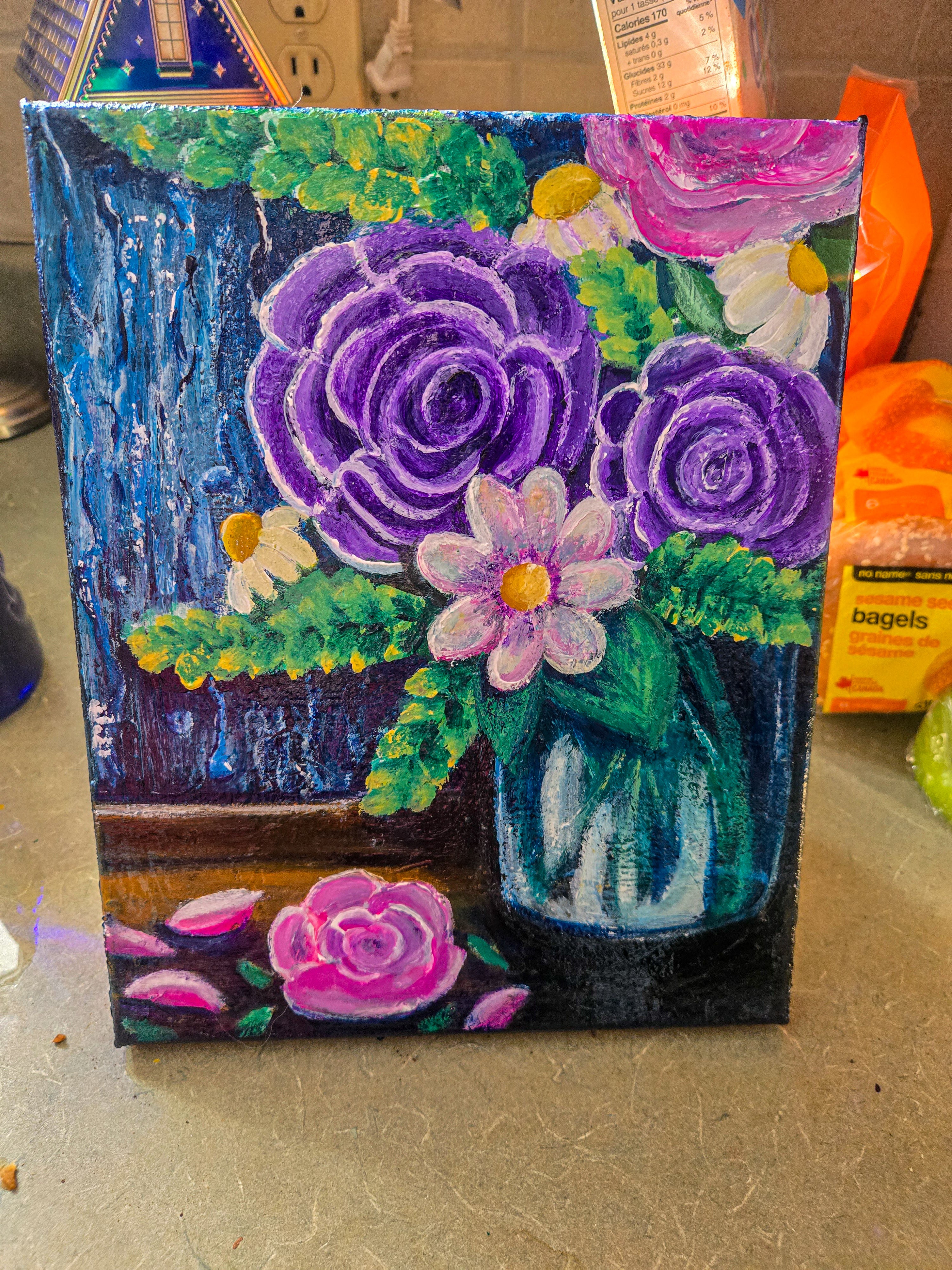 Original painting blooming beauty